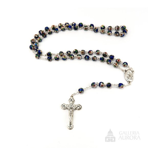 Rosary Cloisonne Blue -New - Picture 3 of 3